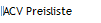 ACV Preisliste