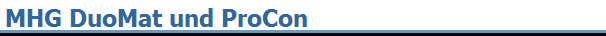 MHG DuoMat und ProCon