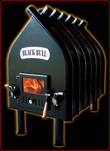 Der Black Bull Holzofen, ( KEIN Bullerjan) .  Wird in Deutschland handgefertigt und ist in 3 Leistungsklassen lieferbar. 14,9 kW, 17,5 kW und 30 kW