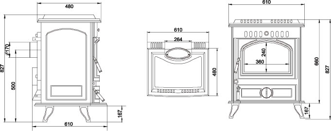 Wasserfhrender, Antik-Ornament-Kaminofen HFB 433 aus massivem Guss-Stahl  in atraktivem, antikem Design mit Gussornamenten und Wappen und einer Heizleistung von 21,0 kW zum Anschluss an die Zentral-Warmwasser-Heizung oder als alleinige Beheizung fr das Mehrfamilienhaus. Fragen Sie auch nach unseren weiteren  Zentralheizungs-Kamin Guss fen von 6,5 kW - 35 kW