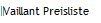 Vaillant Preisliste